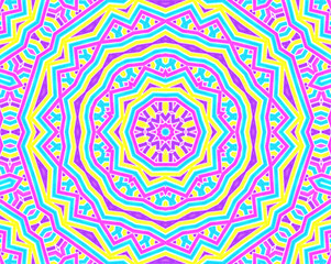 Background with bright colorful concentric pattern