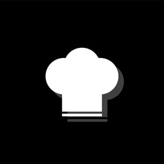 Chef hat icon flat