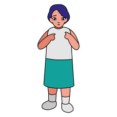 beautiful little girl character