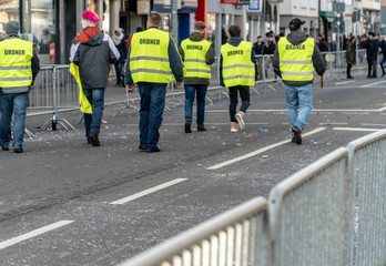 service order on a city street. Karneval, Fastnacht or Fasching in Germany.