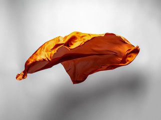 abstract orange fabric in motion