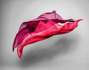 abstract red fabric in motion