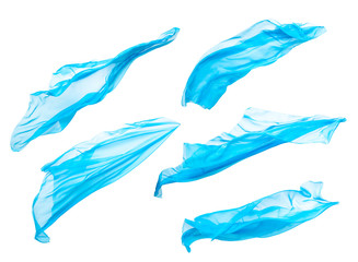 abstract blue fabric in motion