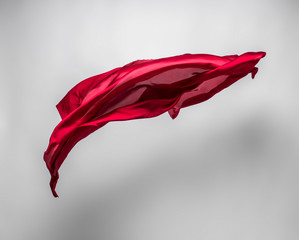 abstract red fabric in motion