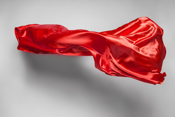 abstract red fabric in motion