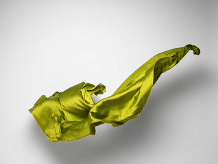 abstract green fabric in motion