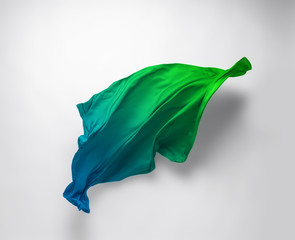 abstract teal fabric in motion