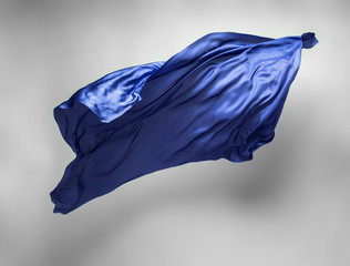 abstract blue fabric in motion