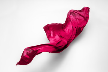 abstract red fabric in motion
