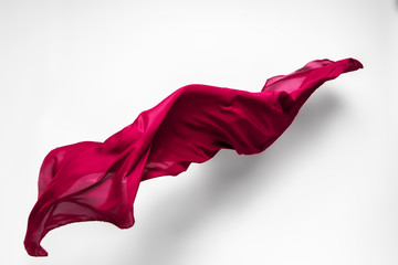 abstract red fabric in motion