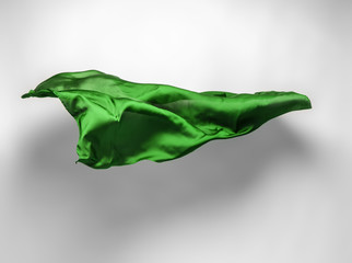 abstract green fabric in motion