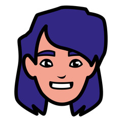 beautiful woman head avatar character