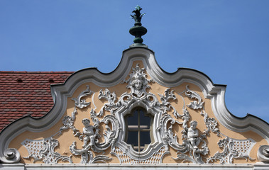 House of Falcon, the finest Rococo style building in the city Wurzburg, Germany