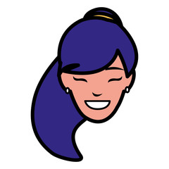 beautiful woman head avatar character