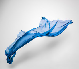 abstract blue fabric in motion