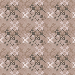 Seamless background pattern with colored varied squares.