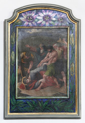 9th Stations of the Cross, Jesus falls the third time, Church of Our Lady of Sorrows in Rosenberg, Germany