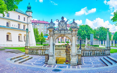 Obraz premium The pond of St Stanislaus in Krakow, Poland