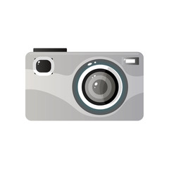 Metal Style Digital Photo Camera Vector Illustration