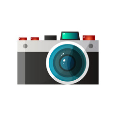 Modern Digital Photo Camera Sign Vector Illustration