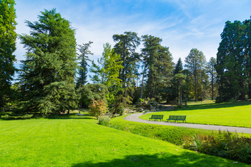 Fototapeta na wymiar Parc de la Grange in Geneva city, Switzerland