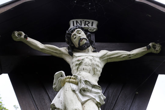 Crucifixion, parish church of St. James in Hohenberg, Germany 
