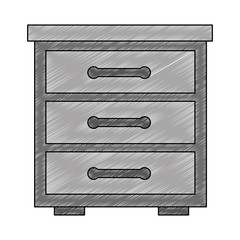 wooden drawer isolated icon