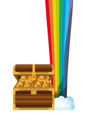 leprechaun hat with coins isolated icon