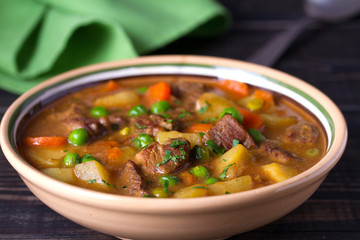 Traditional Irish lamb stew with vegetables