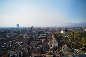 Fototapeta na wymiar aerial view of Italy from eiffel tower