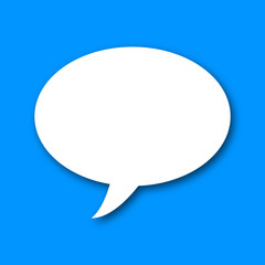 Cloud question white on a blue background.