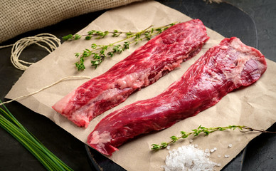 raw bavet beef tenderloin steak, alternative cuts for grill