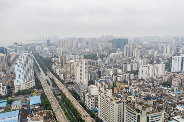 Asian city aerial