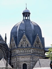 Famous cathedral or dome of Aachen in Germany