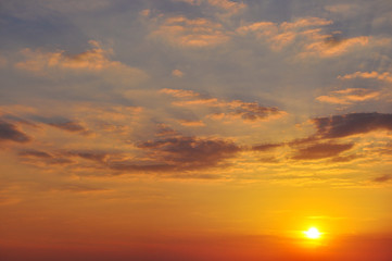 Beautiful colorful sunset