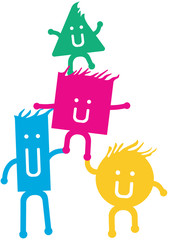 Geometric Characters Pyramid