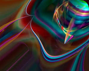 abstract digital fractal, fantasy design