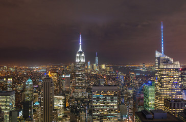 Fototapeta na wymiar Beautiful skyline of Midtown Manhattan from Top of the Rock - New York, USA