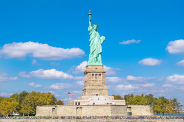 Beautiful view of  American symbol  Statue of Liberty - New York, USA