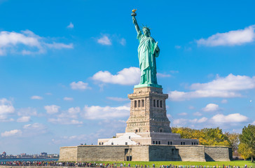 Beautiful view of  American symbol  Statue of Liberty - New York, USA