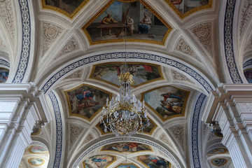 Obraz premium Peintures. Collégiale Saint-Jacques-le-Majeur. Sallanches. / Paintings. Saint James's collegiate church. Sallanches.