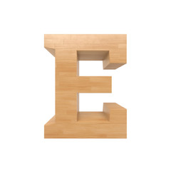 E letter isolated on white background