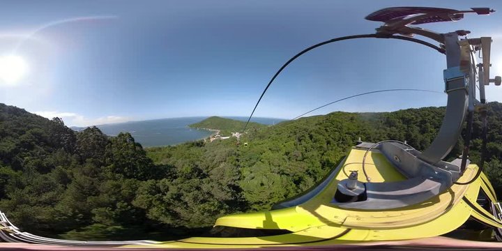 360 Video VR of the cable car, from Balneario de Camboriu in Brazil