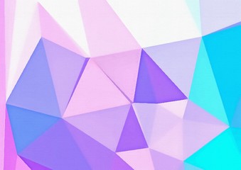 Abstract polygonal background. Triangles texture. Geometric modern art. Futuristic simple painting on canvas. Pattern for design. Backdrop template. Low poly concept artwork. Decorative elements. 