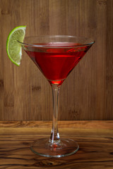 Cosmopolitan cocktail close up