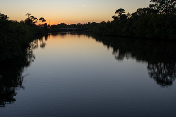 Obraz na płótnie Canvas Sunset over Lake