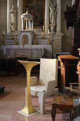 Pupitre. Collégiale Saint-Jacques-le-Majeur. Sallanches. / Desk. Saint James's collegiate church. Sallanches.