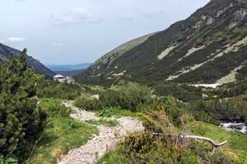 Dark clouds over Malyoviska river Valley, Rila Mountain, Bulgaria