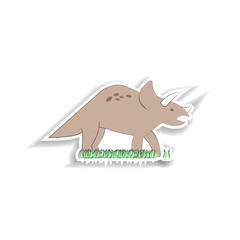 triceratops cartoon sticker icon. Elements of Prehistoric in color icons. Simple icon for websites, web design, mobile app, info graphics