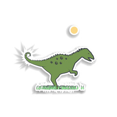coritosaurus cartoon sticker icon. Elements of Prehistoric in color icons. Simple icon for websites, web design, mobile app, info graphics